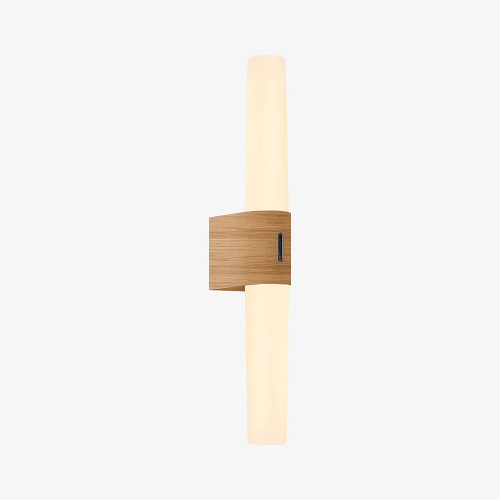 Helva Double Basic LED Wall Light Wood Foil - 2015311004
