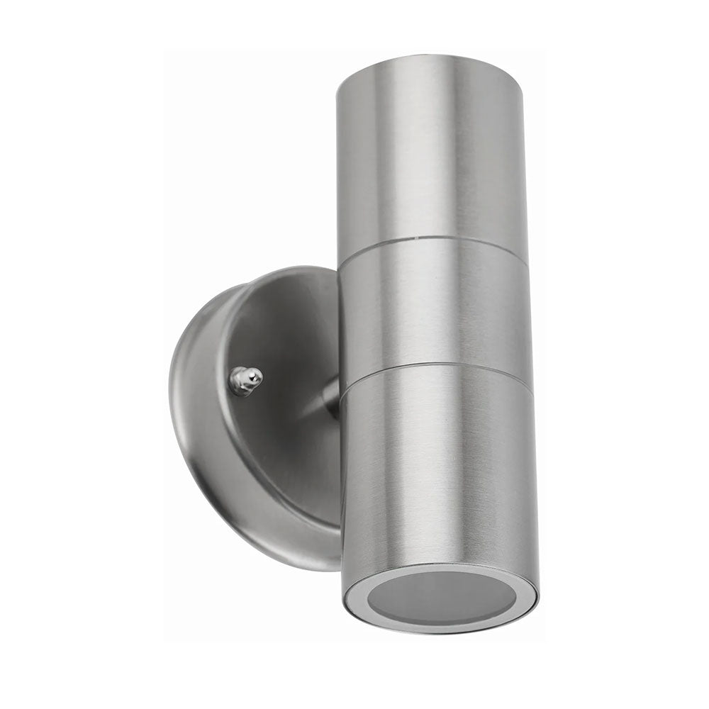 Zyven 2 Light Up and Down LED Outdoor Wall Light Polished Silver / Tri-Colour - LLOL033S