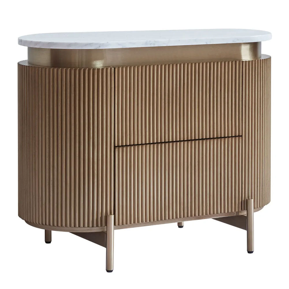 Demarco Bedside Table Antique Gold - 33249