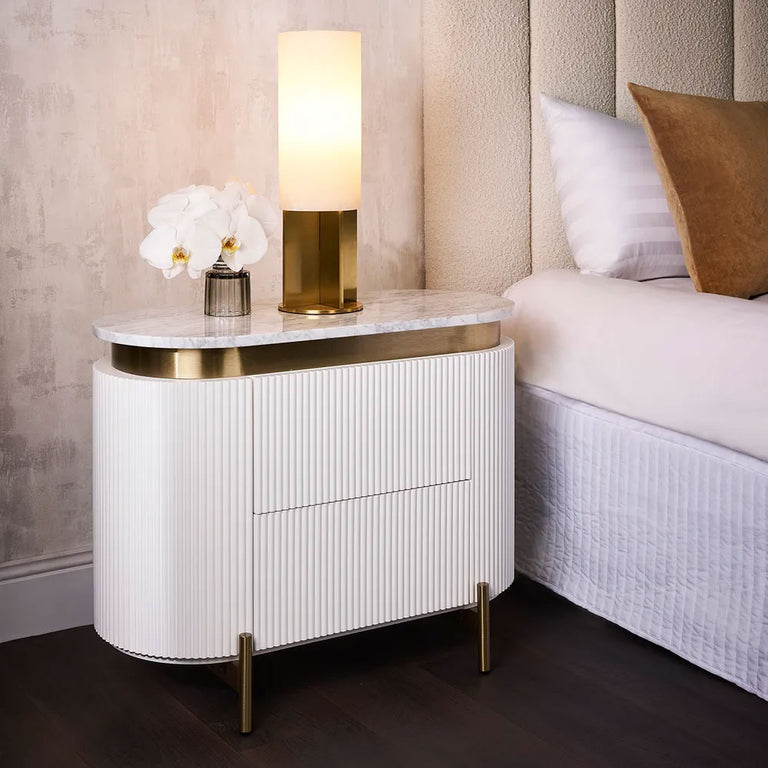Demarco Bedside Table White - 33260