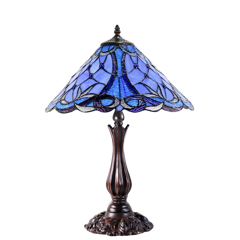 Talia Tiffany Table Lamp Blue - TL-161254A-KG