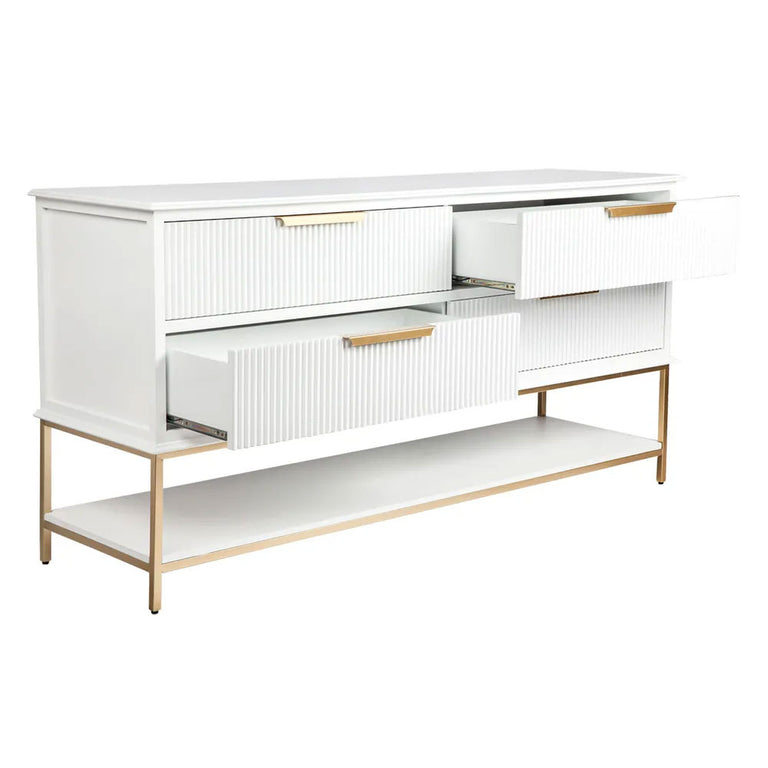 Aimee 4 Drawer Chest Table White - 32919