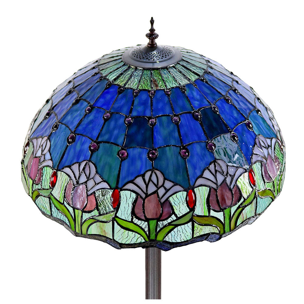 Mauve Tulip 20' Tiffany Floor Lamp - TL-F20235A-KG