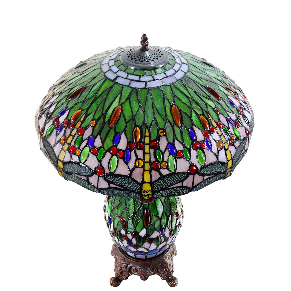 Dragonia Tiffany Table Lamp Green - TL-N18018-NSC