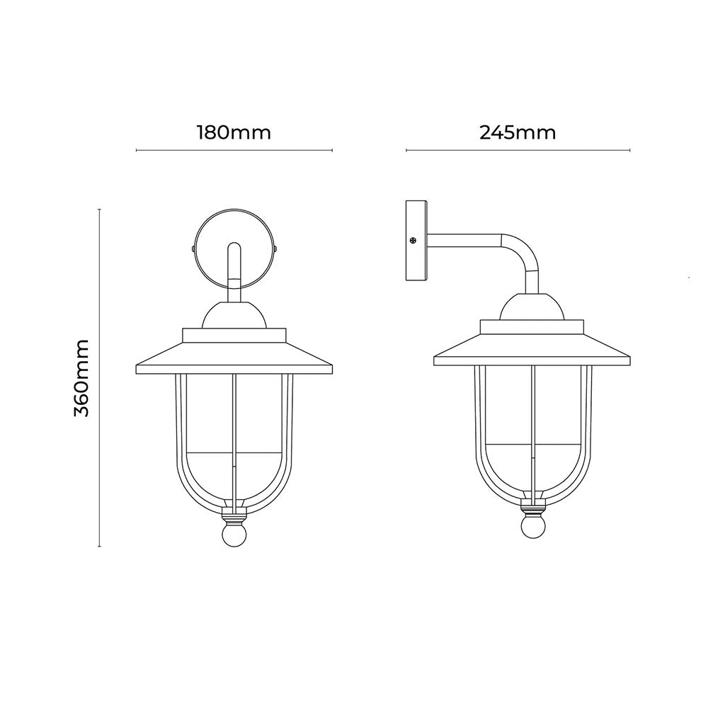 Elvo Outdoor Wall Light White - LLOL011W