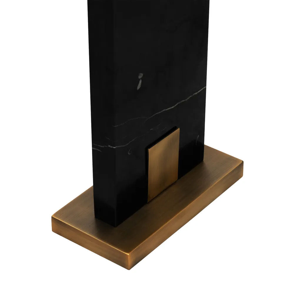 Nazare Marble Table Lamp Black / Antique Brass - 12393