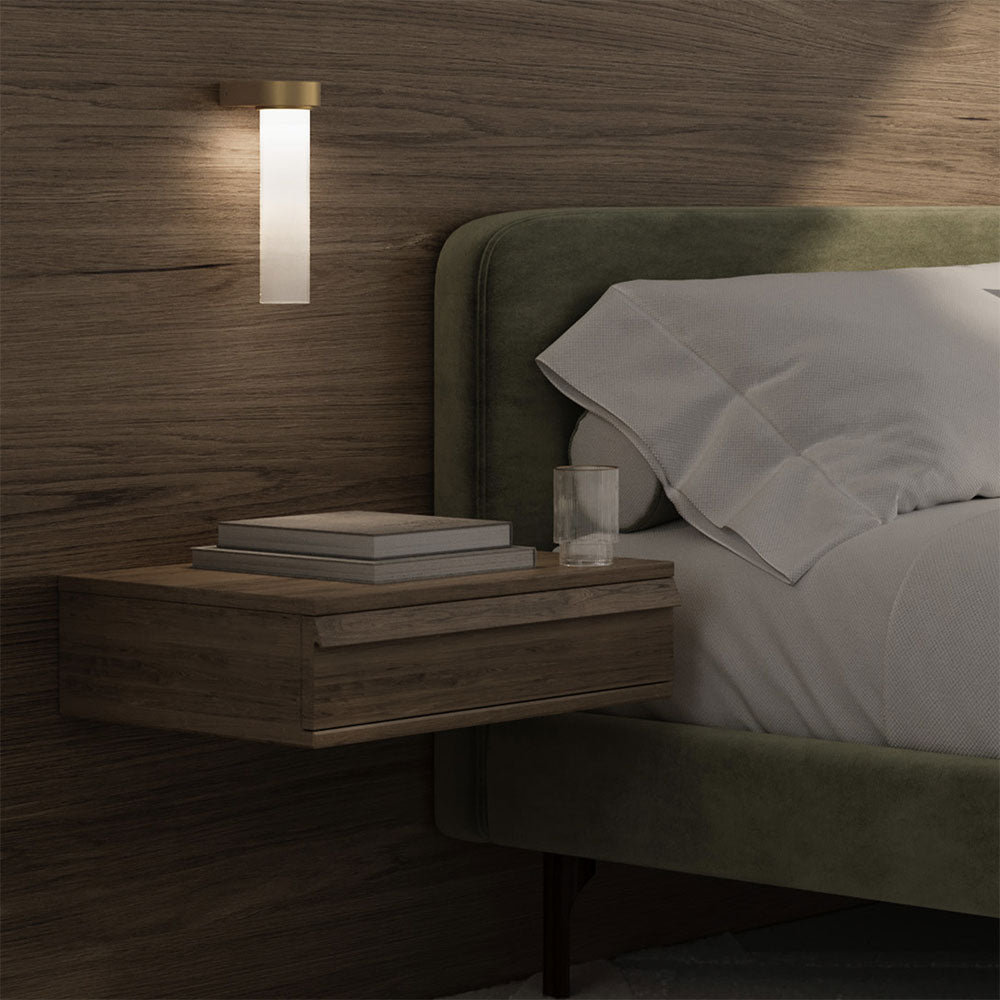 Edge LED Wall Light Old Brass / Frosted