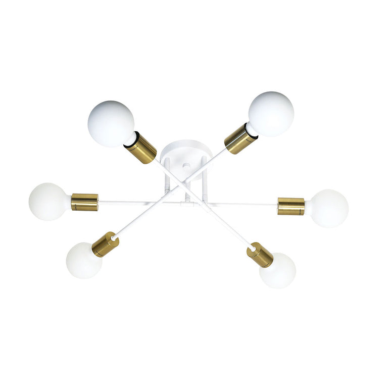 Muna.6 6 Light Close - To - Ceiling White / Satin Barss - OL63296SW