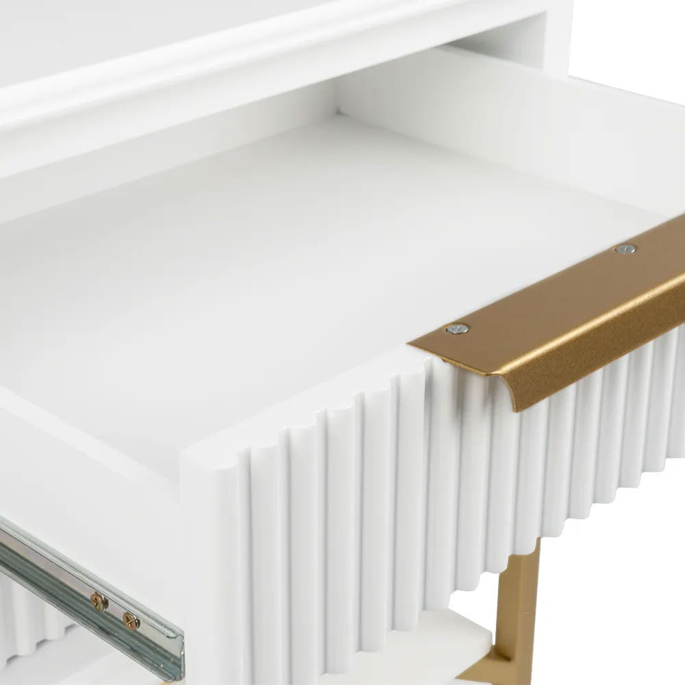 Aimee Small Bedside Table White - 33030