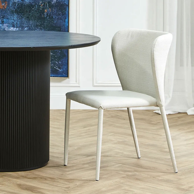 Foley Dining Chair Set Of 2 Natural With Fabric Legs - 33061