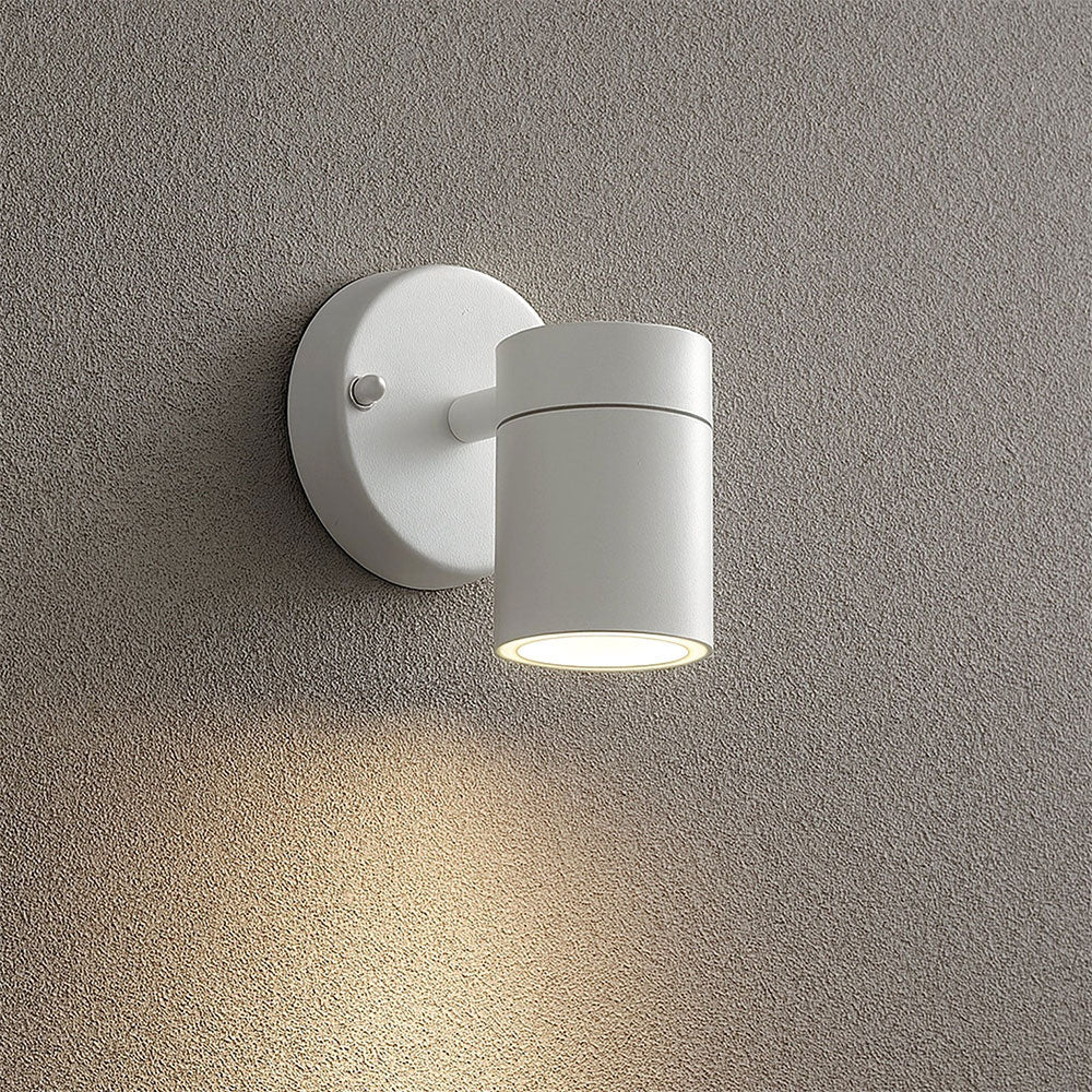 Zyven Fixed Single LED Outdoor Wall Light White / Tri-Colour - LLOL034W