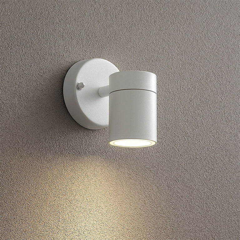 Zyven Fixed Single LED Outdoor Wall Light White / Tri-Colour - LLOL034W
