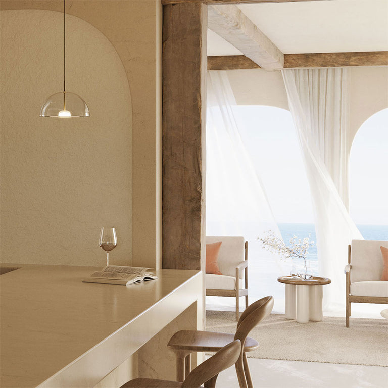 Dome Air LED Pendant Old Brass / Clear - LR.i02.70.DM.CL.OB