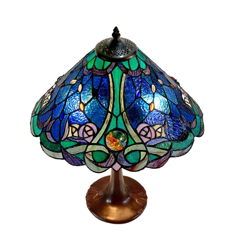 Paloma Tiffany Table Lamp Blue - TL-1611495-N040