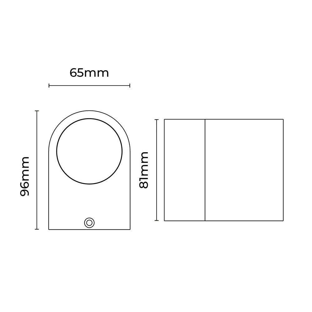 Olaris Outdoor LED Wall Light Grey - LLOL017GR