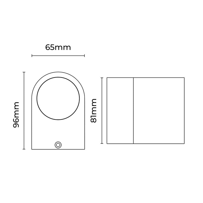 Olaris Outdoor LED Wall Light Grey - LLOL017GR
