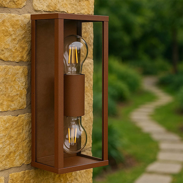 Zyra 2 Light Up and Down Outdoor Wall Light Rusty - LLOL008R