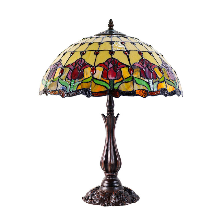 Red Tulip Tiffany Table Lamp Large - TL-17235-KG