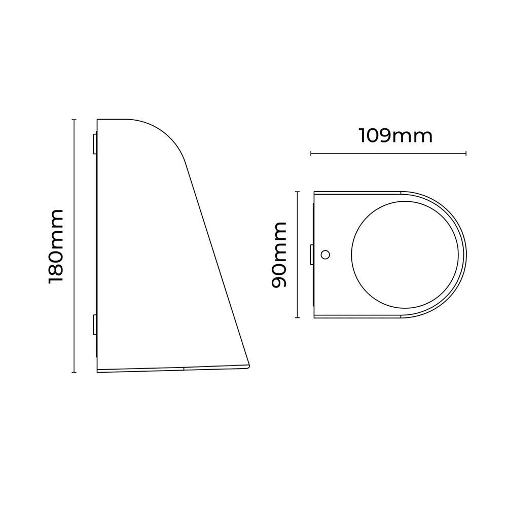 Kelro Cone LED Outdoor Wall Light Black - LLOL039BK