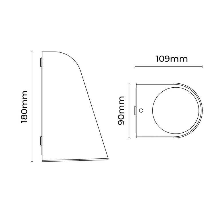 Kelro Cone LED Outdoor Wall Light Black - LLOL039BK