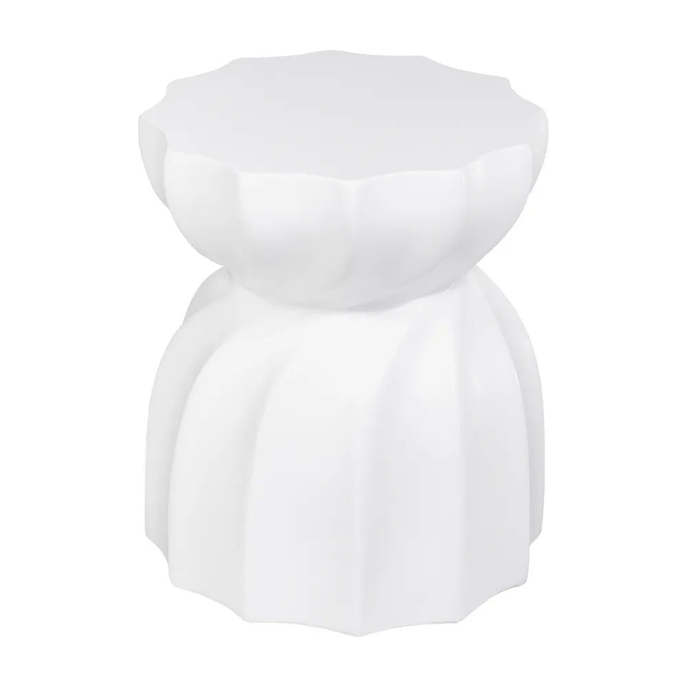 Swirl Concrete Stool White - 33125