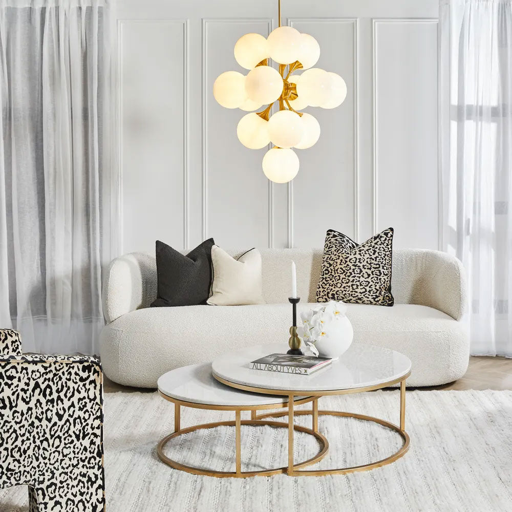 Greenwich 3 Seater Sofa Ivory Boucle - 33227