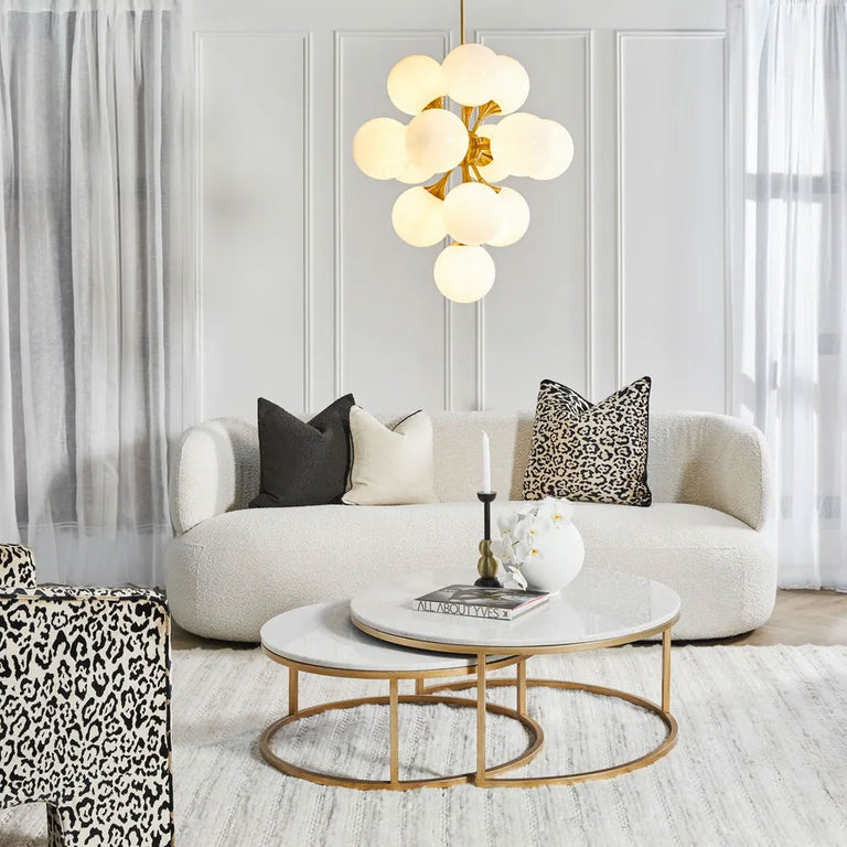 Greenwich 3 Seater Sofa Ivory Boucle - 33227