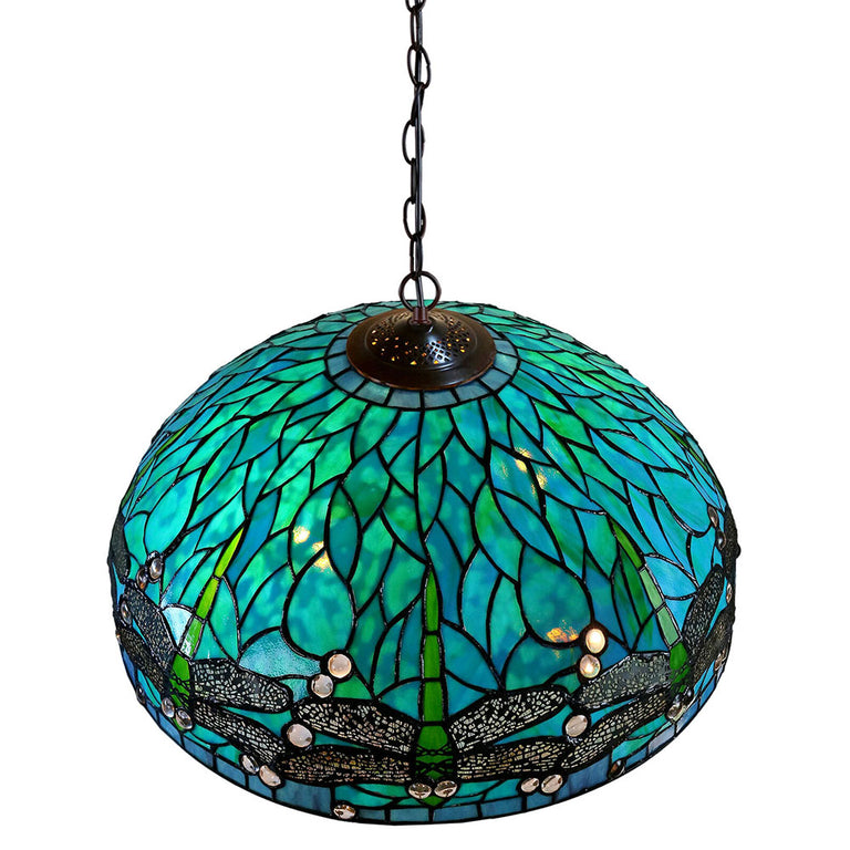 Sylvia Dragonfly Tiffany Hanging Pendant - HL-20595A-3CD