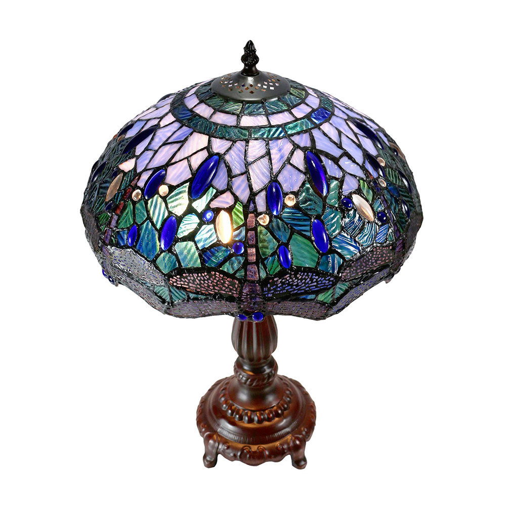 Dragonfly Tiffany Medium Table Lamp Blue - TL-142793A-615M