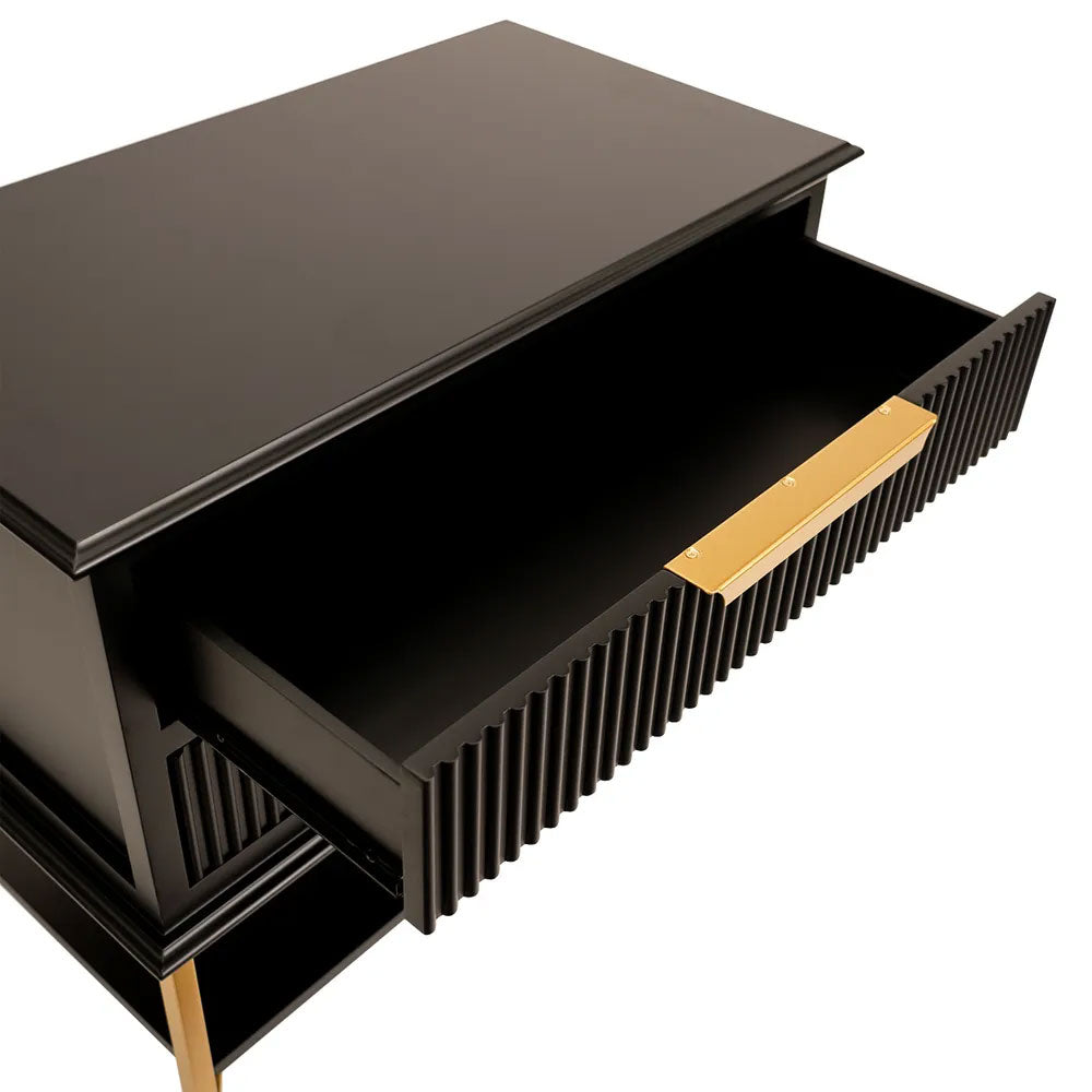 Aimee Bedside Table Large Black - 33074