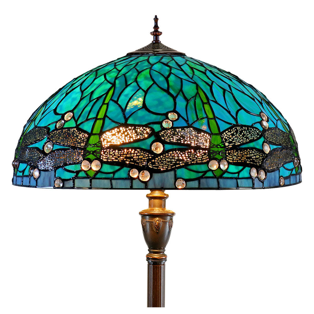 Sylvia Dragonfly Tiffany Floor Lamp - TL-F20595A-KG