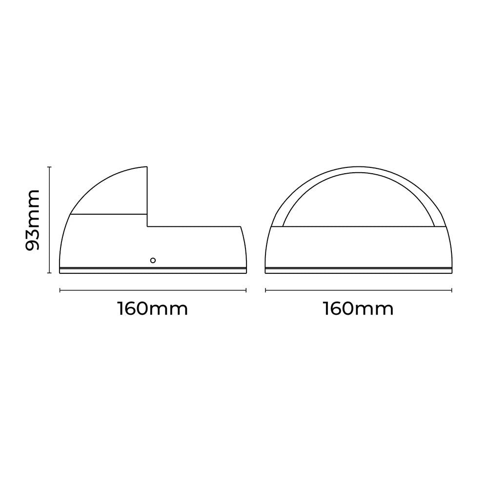 Brano LED CCT Step Light With Eyelid Black - LLOL028