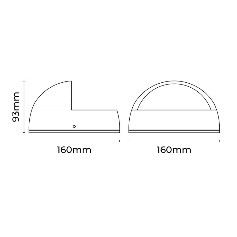Brano LED CCT Step Light With Eyelid Black - LLOL028