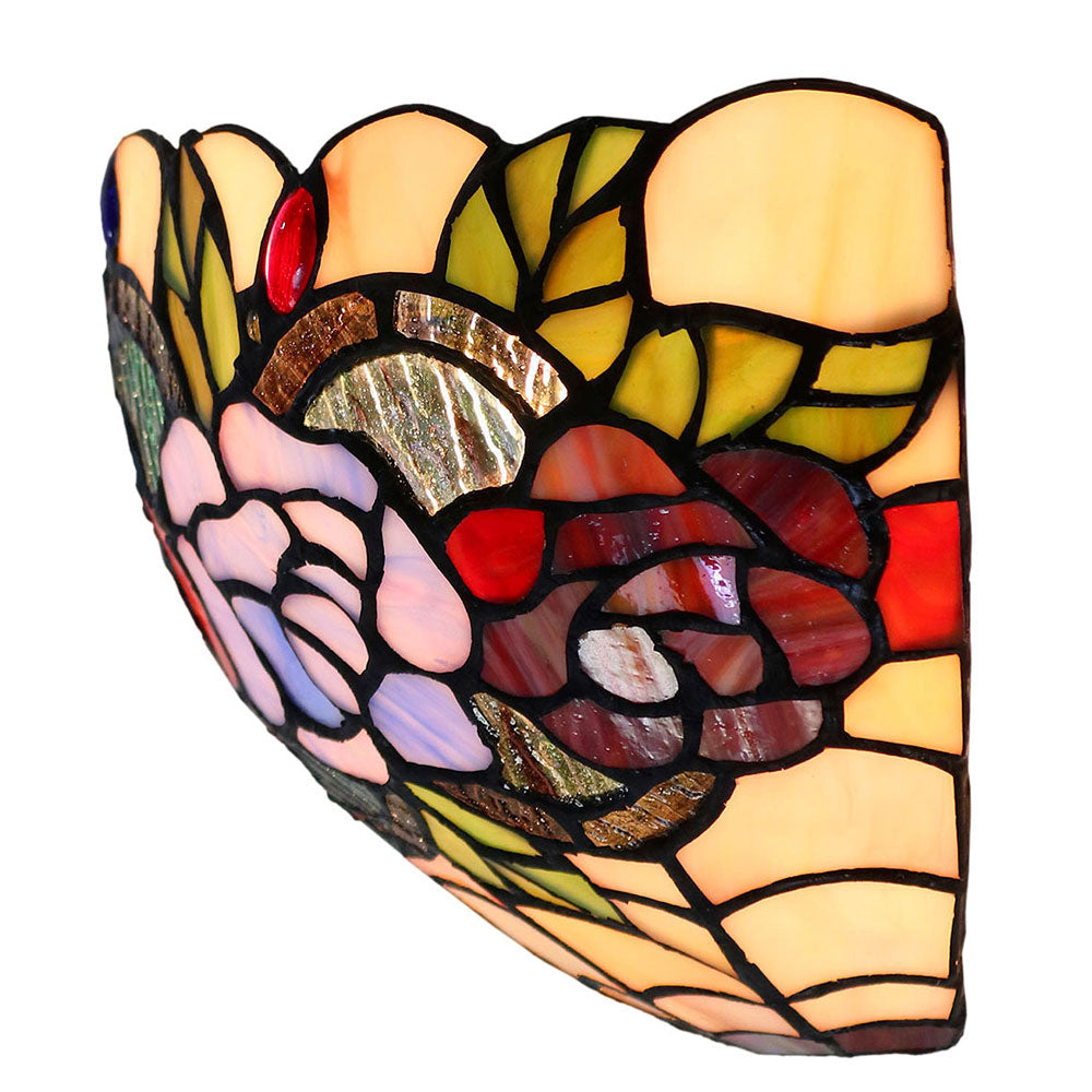 Red Rose Tiffany Wall Lamp - TL-W123065