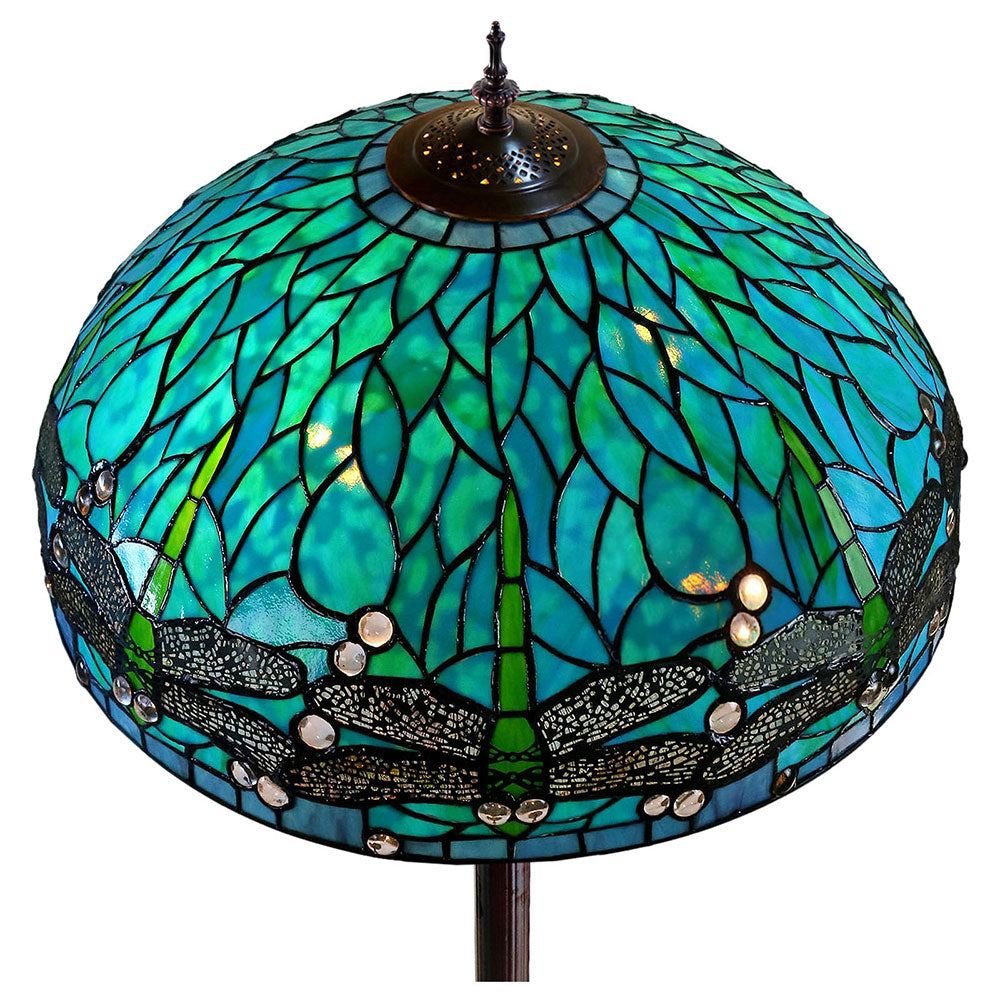 Sylvia Dragonfly Tiffany Floor Lamp - TL-F20595A-KG