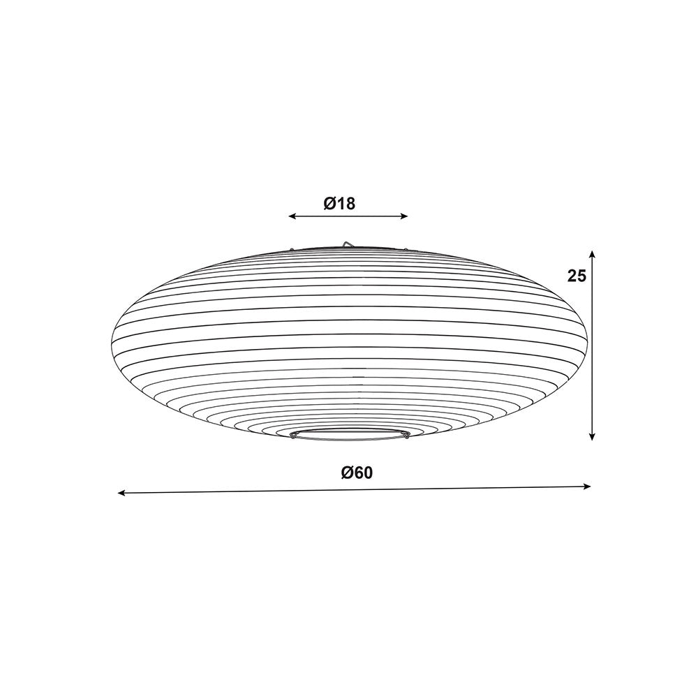 Kanto.60 Oval White Linen Shade Only - OL2248/60WH