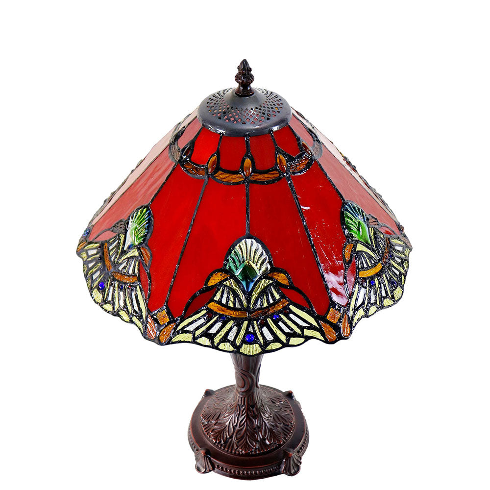 Benita Tiffany Table Lamp Red - TL-141072R-N032