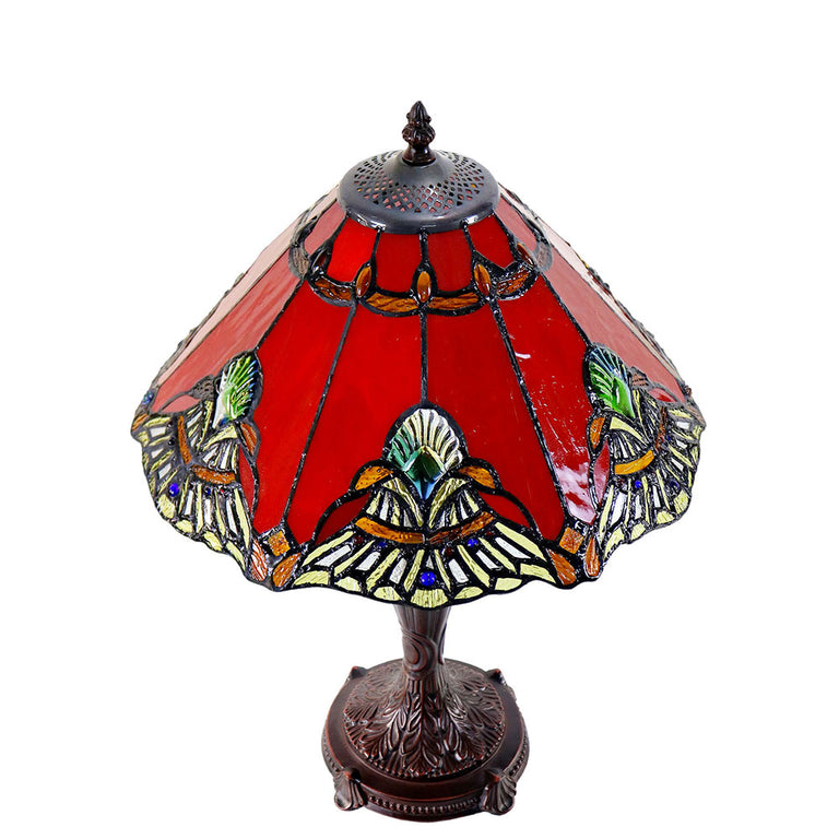 Benita Tiffany Table Lamp Red - TL-141072R-N032