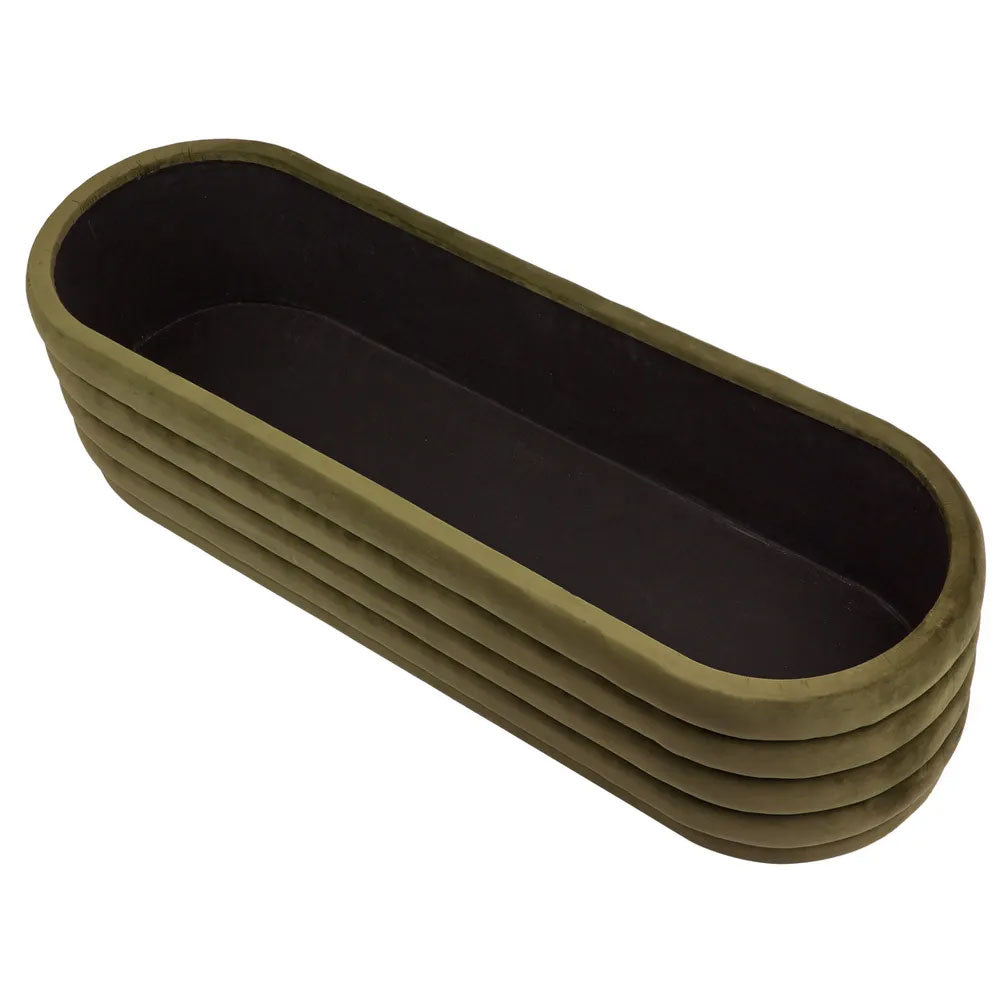 Demi Storage Bench Ottoman Olive Velvet - 32862