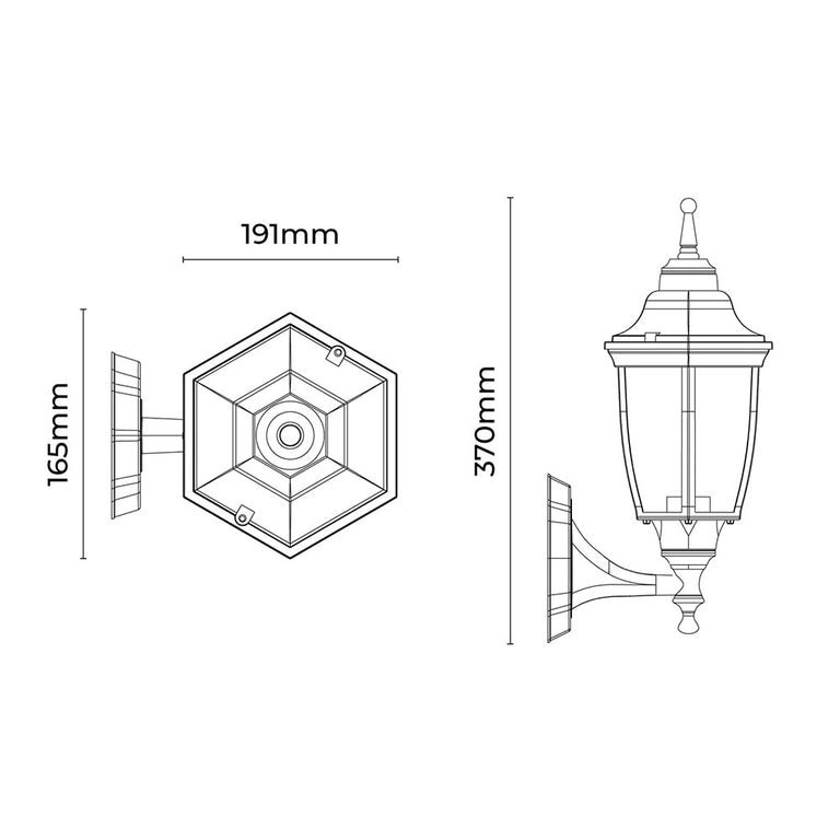 Sylva Up Outdoor Wall Light Beige - LLOL029BE