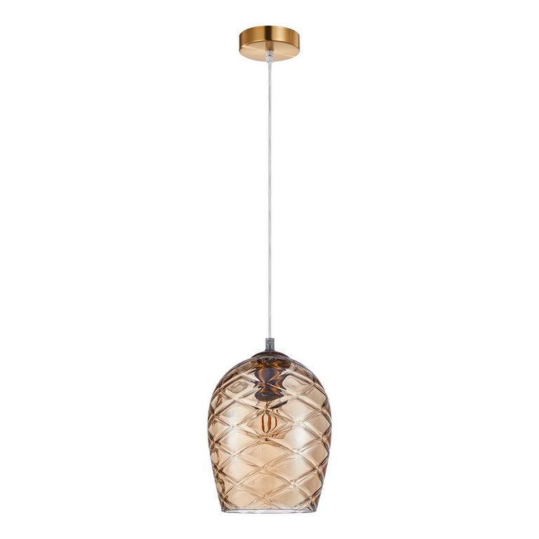 Neta Interior Wine Glass Shade Segmented Pendant Coffee - NETA3