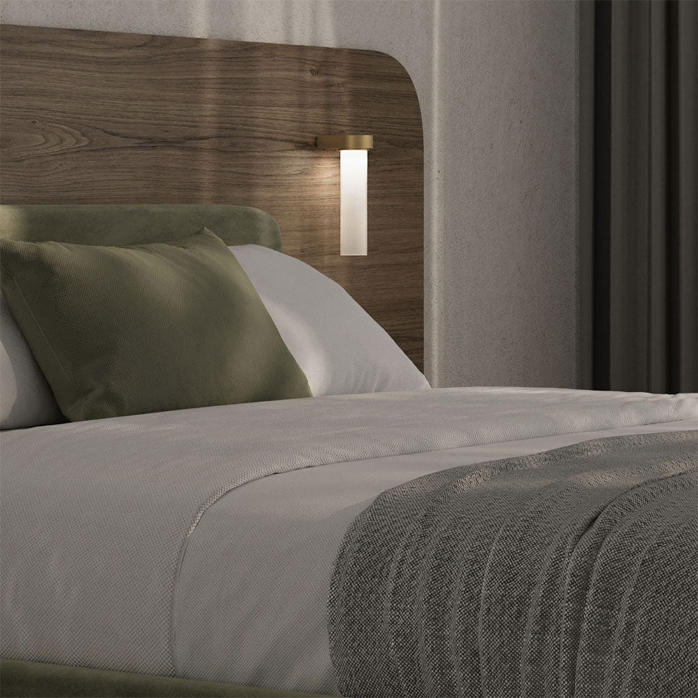 Edge LED Wall Light Old Brass / Frosted