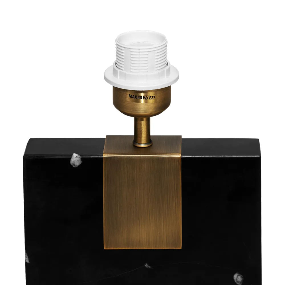 Nazare Marble Table Lamp Black / Antique Brass - 12393