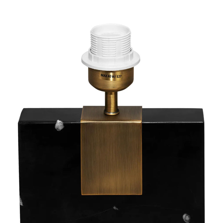 Nazare Marble Table Lamp Black / Antique Brass - 12393