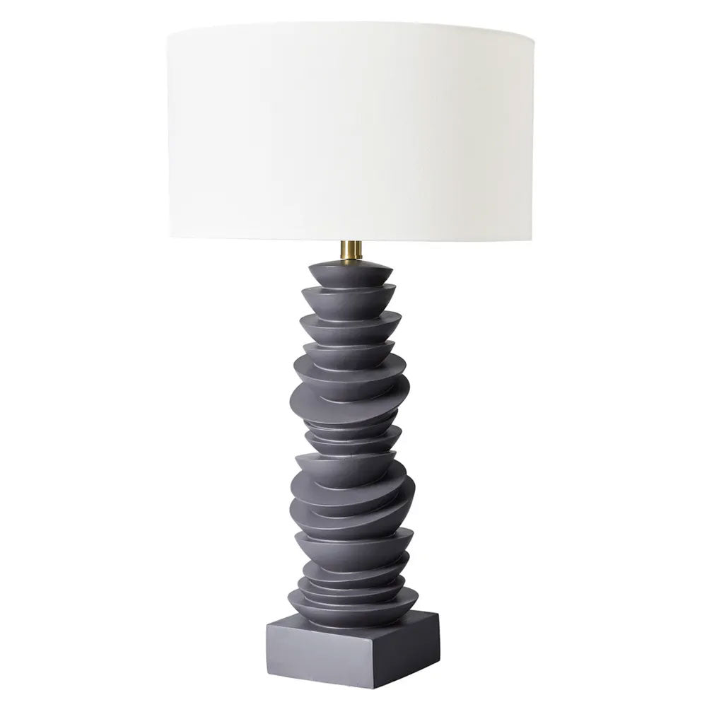 Mendoza Table Lamp Grey / White - 12460