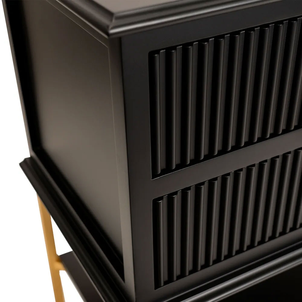 Aimee Bedside Table Large Black - 33074
