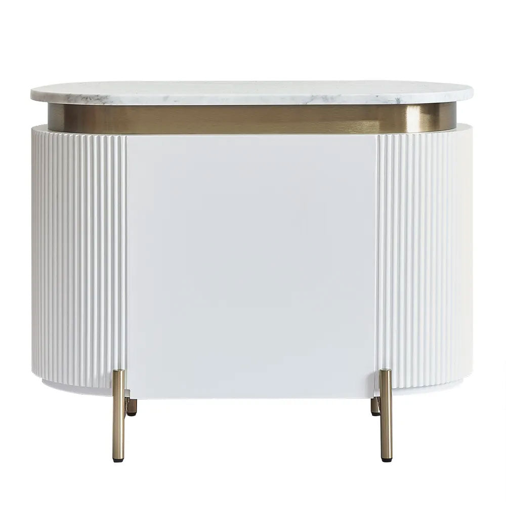 Demarco Bedside Table White - 33260