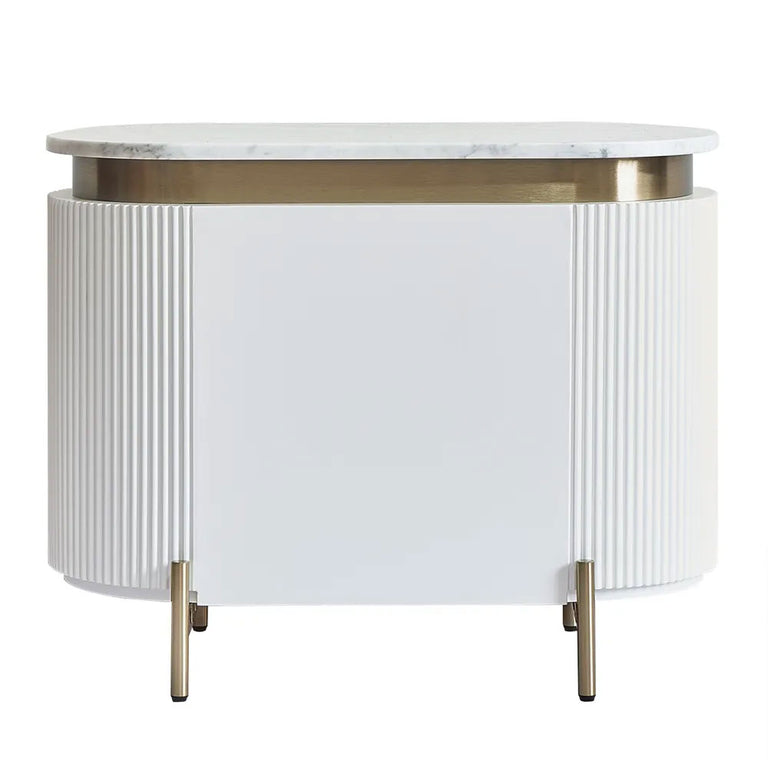Demarco Bedside Table White - 33260