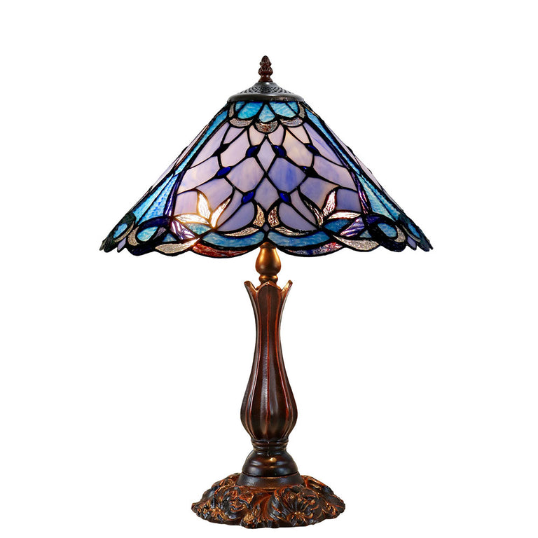 Talia Tiffany Table Lamp Blue - TL-161254A-KG