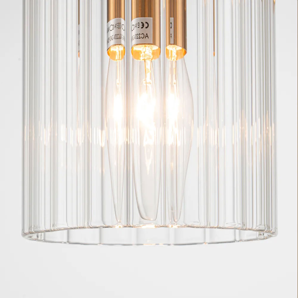 Charlize Sconce Wall Light Single Brass / Clear - 20903